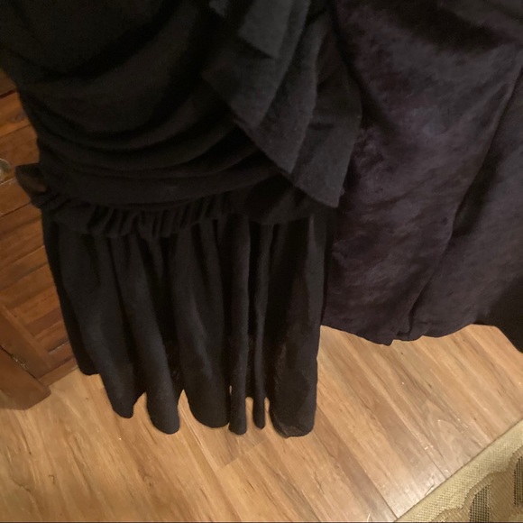 Fuzzi Black Velvet V-Neck Sleeveless Tank Top M - Picture 3 of 4